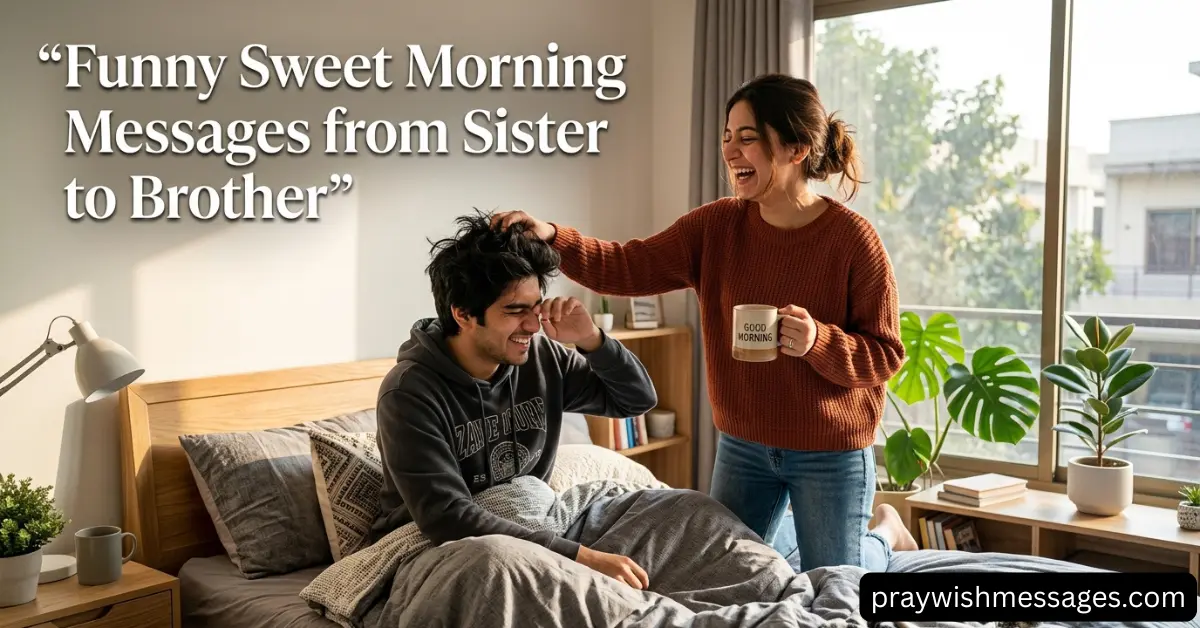 Funny Sweet Morning Messages from Sister to Brother