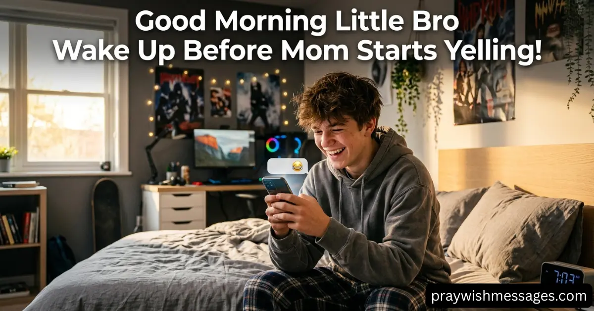 Hilarious Good Morning Messages for Younger Brother