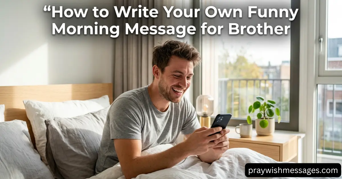 How to Write Your Own Funny Morning Message for Brother