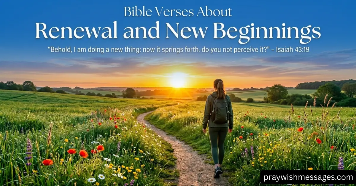 Bible Verses About Renewal and New Beginnings