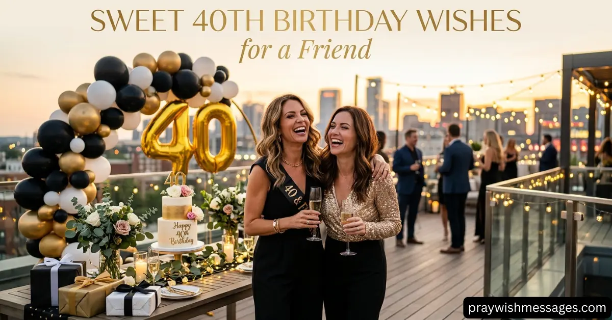 Sweet 40th Birthday Wishes for a Friend