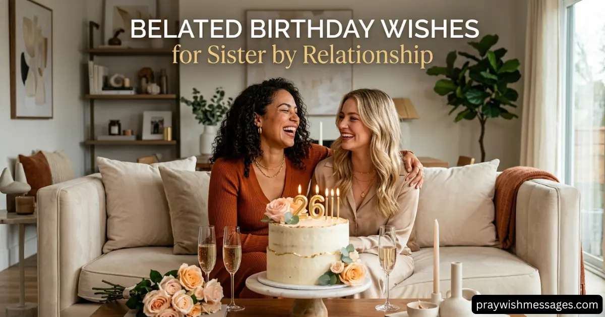 Belated Birthday Wishes for Sister by Relationship