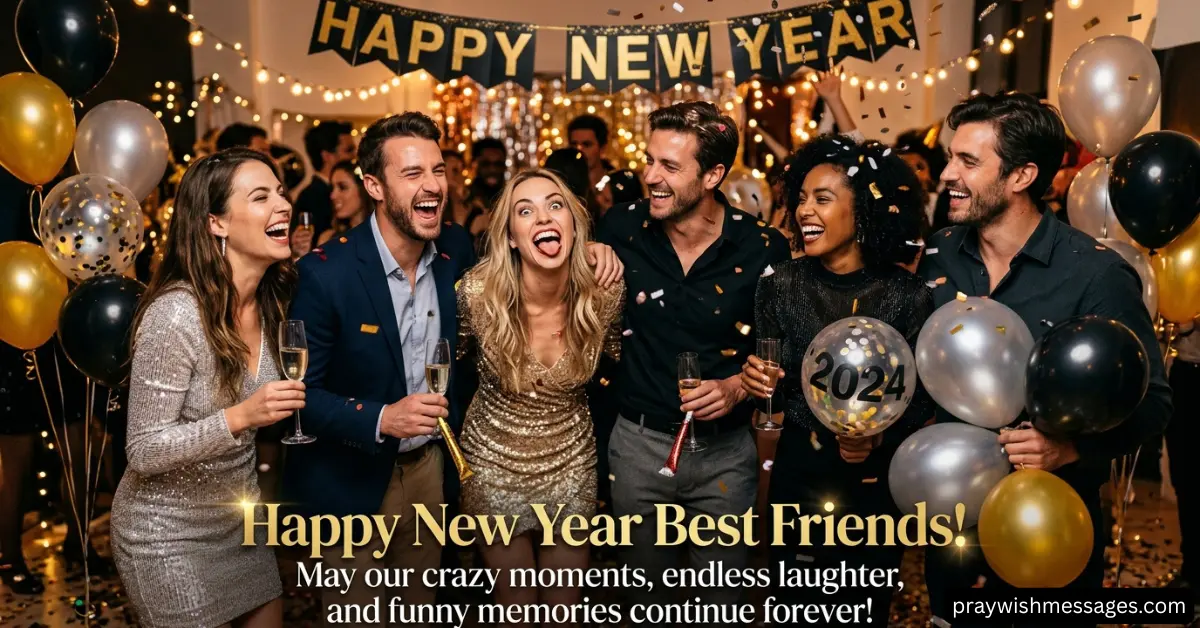 Funny New Year Wishes for Best Friends