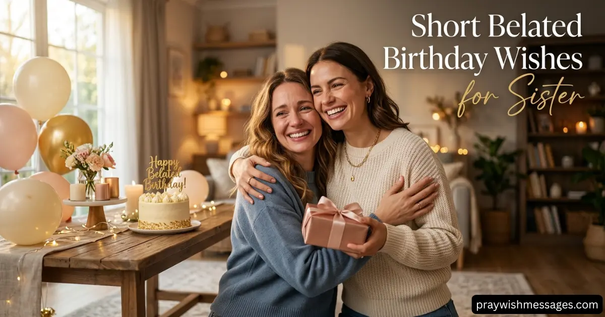Short Belated Birthday Wishes for Sister